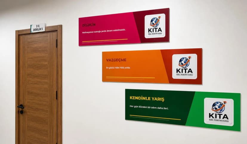 KITA'da koridor panoları: çalışma alışkanlığı ve motivasyon üzerine kısa metinler